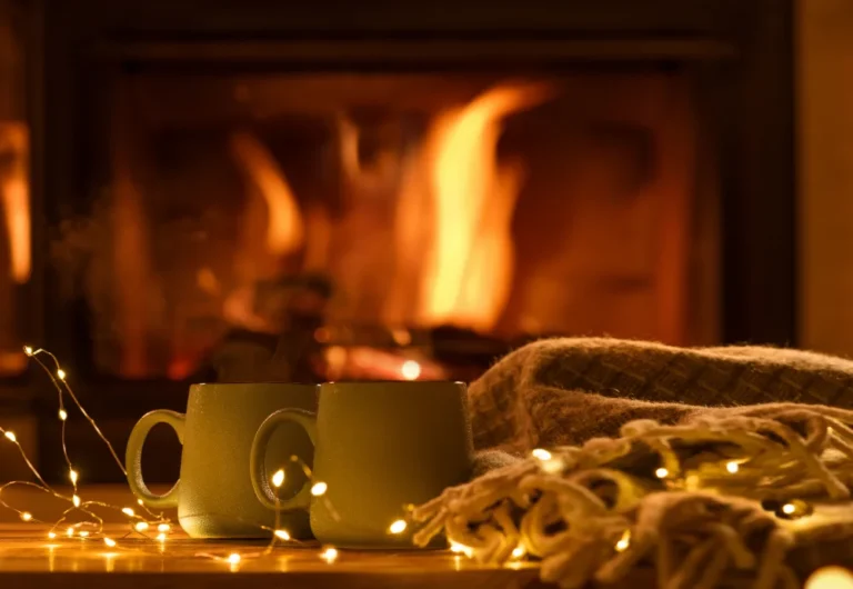 Fluted Fireplace TV Stand 14 1