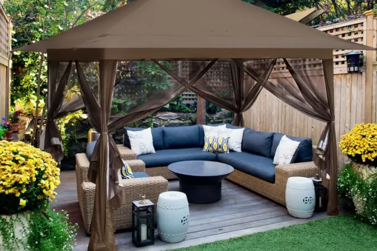Outdoor Pop Up Gazebo with Mesh Walls 3 1