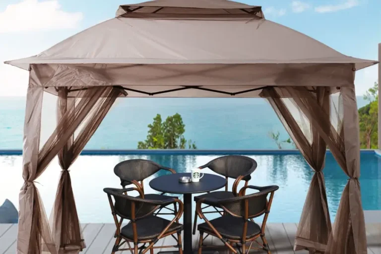Outdoor Pop Up Gazebo with Mesh Walls 5 1