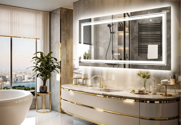 led lighted anti fog vanity mirror 2