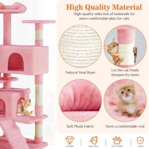 Cat Tree Tower, 54-Inch Multi-Level with Sisal Post - Image 6