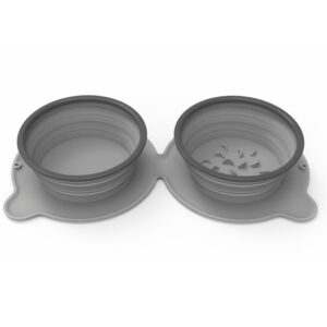 Silicone Dog Bowls, Foldable Double Travel Feeding Set - Image 5