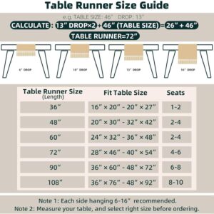 Boho Table Runner with Tassels, 12x72in - Image 6