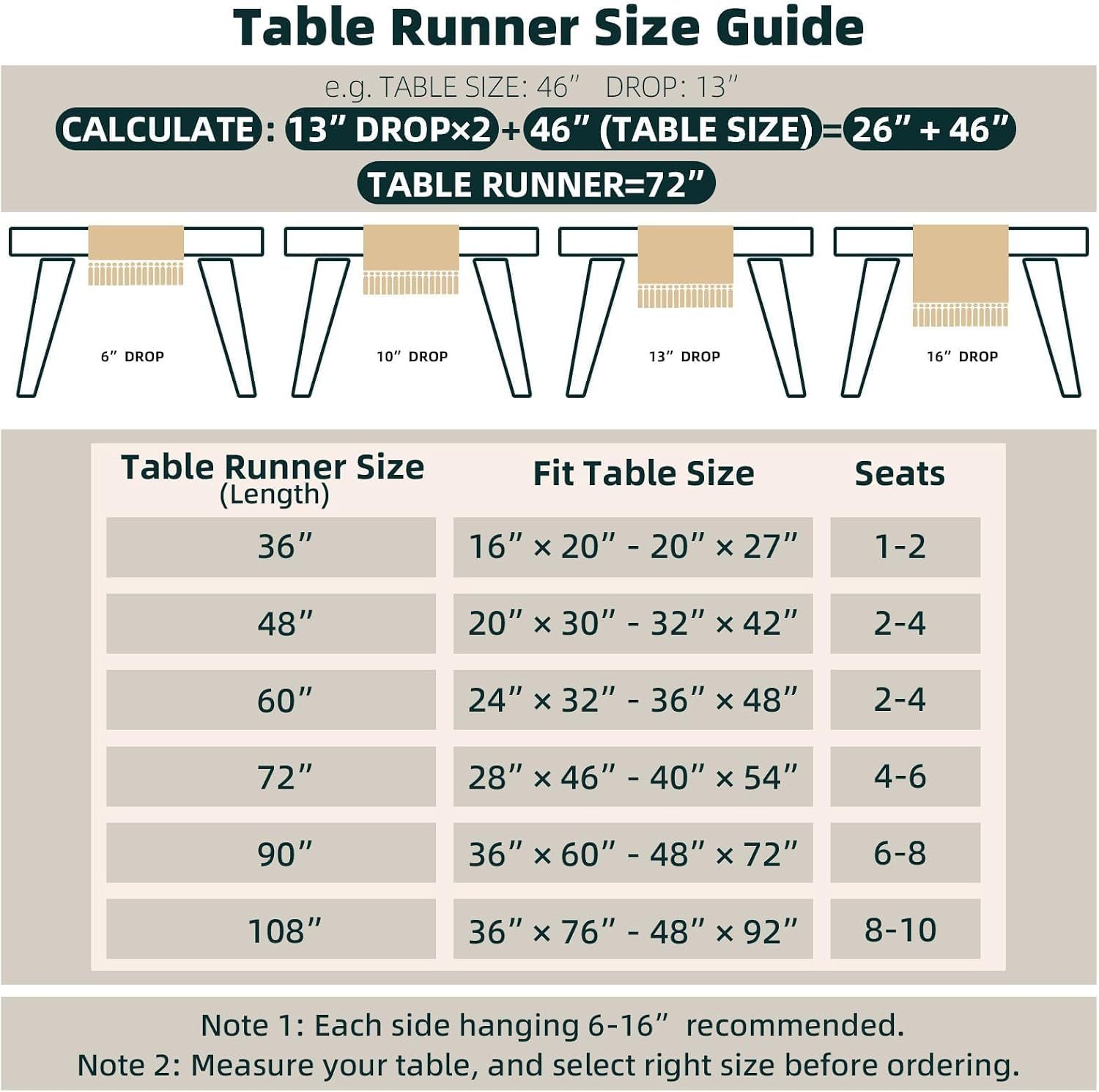 Boho Table Runner with Tassels, 12x72in - Image 6