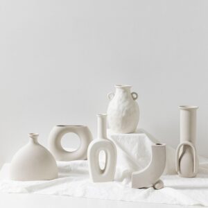 Ceramic Flower Vase, Nordic Style Table Decoration - Image 4