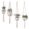 Plant hanging basket, hand-woven cotton rope sling - MoraDecor