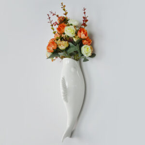 Ceramic Wall Vase, Goldfish 3D Hanging Decoration - Image 4
