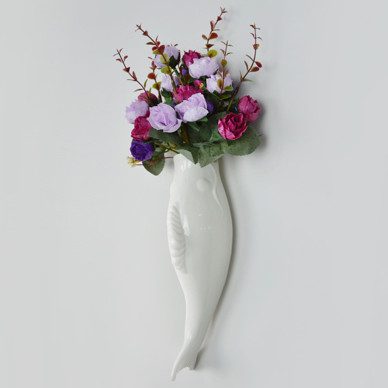 Ceramic Wall Vase, Goldfish 3D Hanging Decoration - Image 2