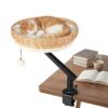 Desktop cat bed perch, 360 rotatable with jingling ball - MoraDecor