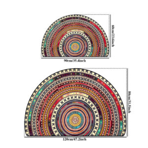 Bohemian Door Mat, Semi-Circle Mandala Design - Image 8