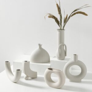 Ceramic Flower Vase, Nordic Style Table Decoration - Image 3