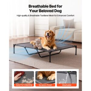 Heavy Duty Dog Cot, Steel Frame Elevated Bed XL, Grey - Image 5
