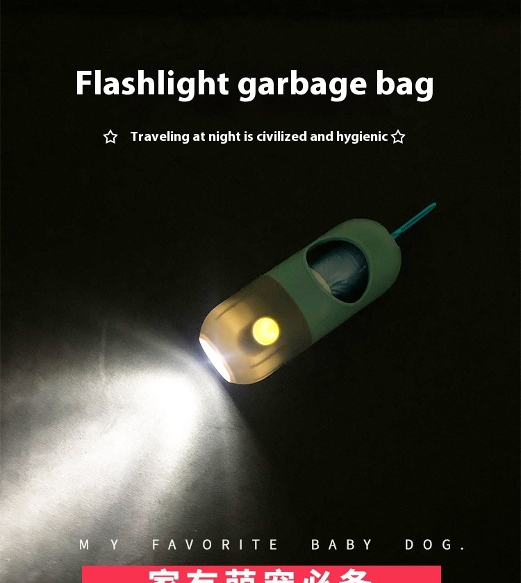 Dog Poop Bag Dispenser with LED Light, Waste Bag Holder - Image 9