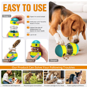 Dog Puzzle Toy, Adjustable Treat Dispensing Ball - Image 8