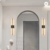 LED wall sconce set of 2, black matte - MoraDecor