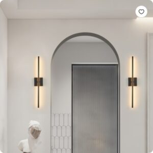 LED wall sconce set of 2, black matte - MoraDecor