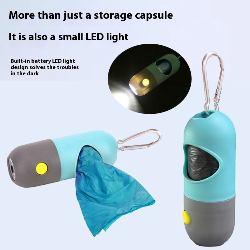 Dog Poop Bag Dispenser with LED Light, Waste Bag Holder - Image 2