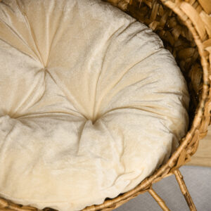 Woven Cat Bed Natural, Elevated with Cushion 20.5in - Image 5