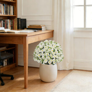 Faux Potted Plant Set, Snow Lotus UV-Resistant - Image 8