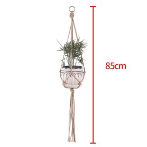 Plant Hanging Basket, Hand-Woven Cotton Rope Sling - Image 3