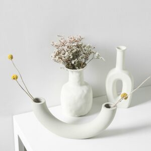 Ceramic Flower Vase, Nordic Style Table Decoration - Image 2