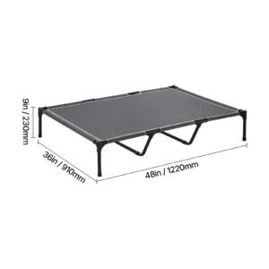 Heavy Duty Dog Cot, Steel Frame Elevated Bed XL, Grey - Image 6