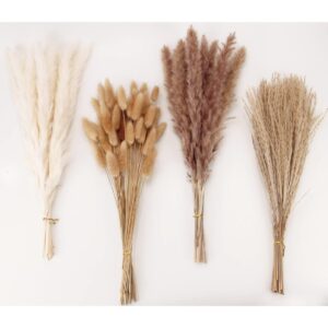 Pampas grass bouquet, 100 stems dried boho decor - MoraDecor