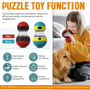 Dog Puzzle Toy, Adjustable Treat Dispensing Ball - Image 3