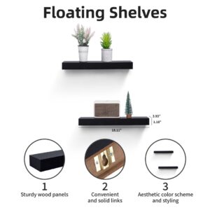 Floating Shelves With LED Lights, 15.75in Wall Mounted - Image 3