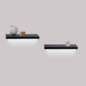 Alternative view of Floating Shelves With LED Lights, 15.75in Wall Mounted
