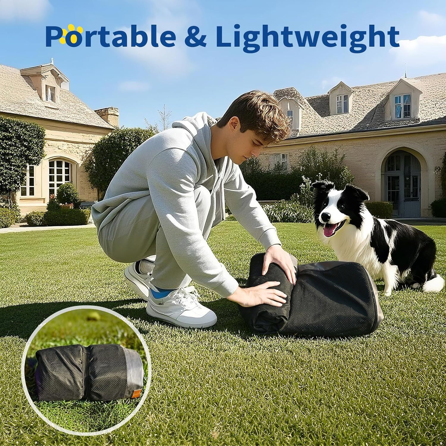 Inflatable Dog Bed, Waterproof Outdoor Travel Mat, Medium - Image 5