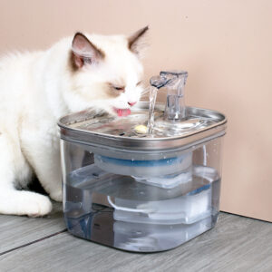 Pet water fountain, automatic stainless steel - MoraDecor