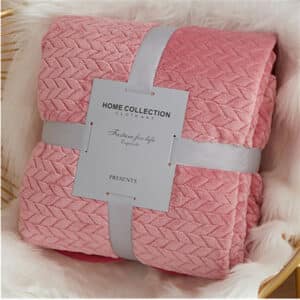 Flannel throw blanket, wheat grain texture - MoraDecor