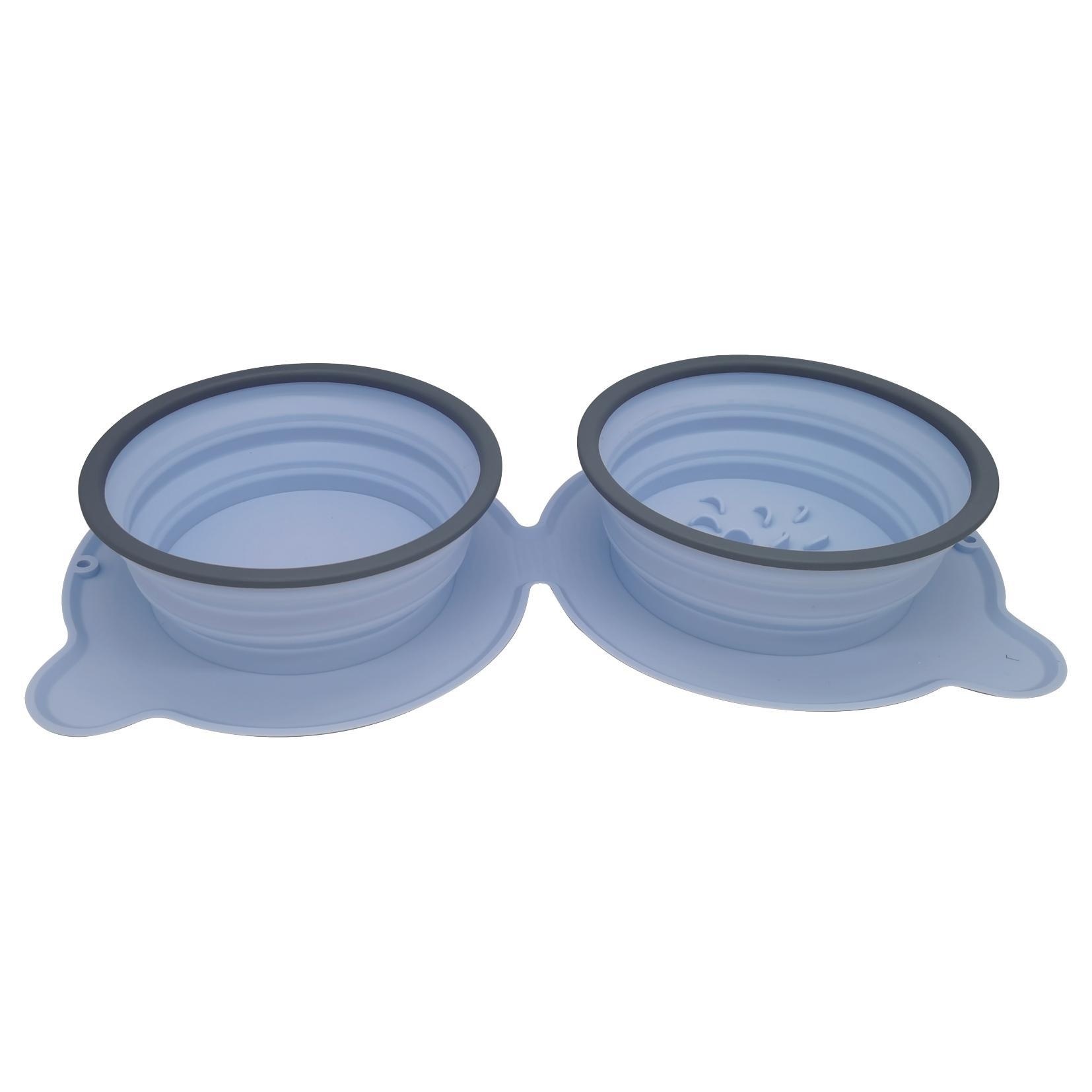Silicone Dog Bowls, Foldable Double Travel Feeding Set - Image 10