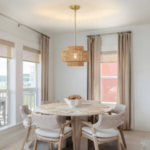Boho Rattan Chandelier, Hand-Woven Pendant Light - Image 4