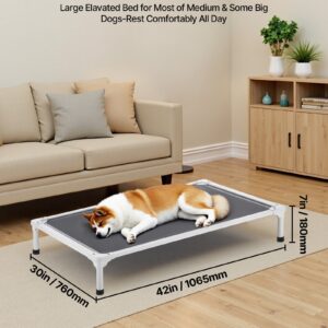Raised Dog Cot, Elevated Mesh Bed for Large Dogs, Size L - Image 5