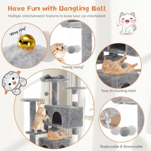 Cat Tree Tower, 54-Inch Multi-Level with Sisal Post - Image 5