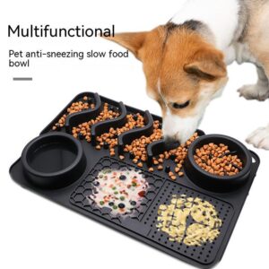 Dog licking mat, silicone smelling mat and food bowl - MoraDecor