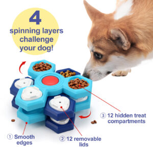 Slow Feeder Dog Bowl, 4-Layer Non-Slip Puzzle - Image 2