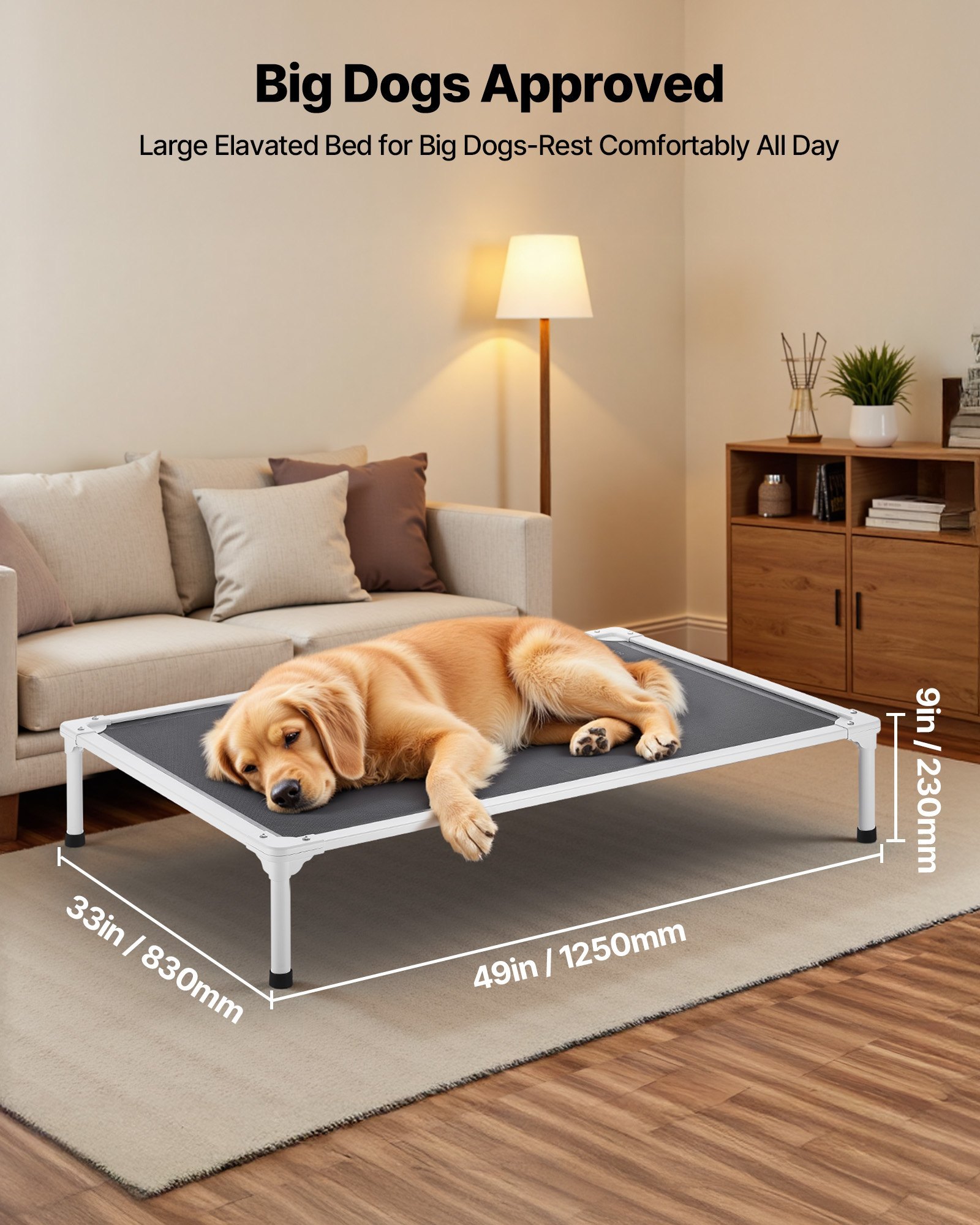 Elevated Dog Bed for Large Dogs, Raised Cot XL - Image 5