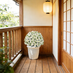 Faux Potted Plant Set, Snow Lotus UV-Resistant - Image 3