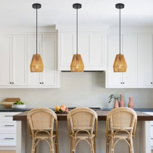Rustic Hemp Rope Pendant Light, Farmhouse Fixture - Image 10