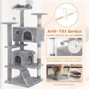 Cat Tree Tower, 54-Inch Multi-Level with Sisal Post - Image 3