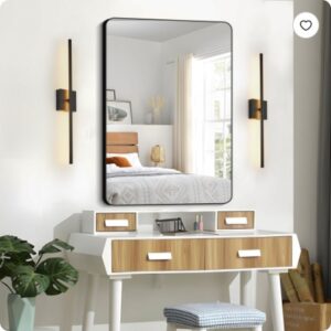 LED Wall Sconce Set of 2, Black Matte Finish - Image 4