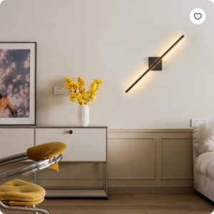 LED Wall Sconce Set of 2, Black Matte Finish - Image 2