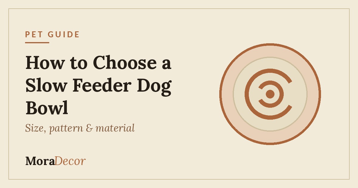 How to choose a slow feeder dog bowl: size, pattern and material guide - MoraDecor